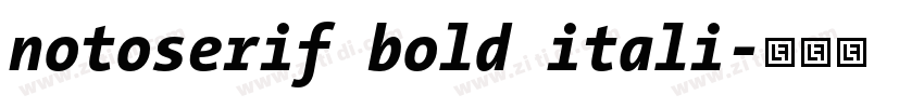 notoserif bold itali字体转换
